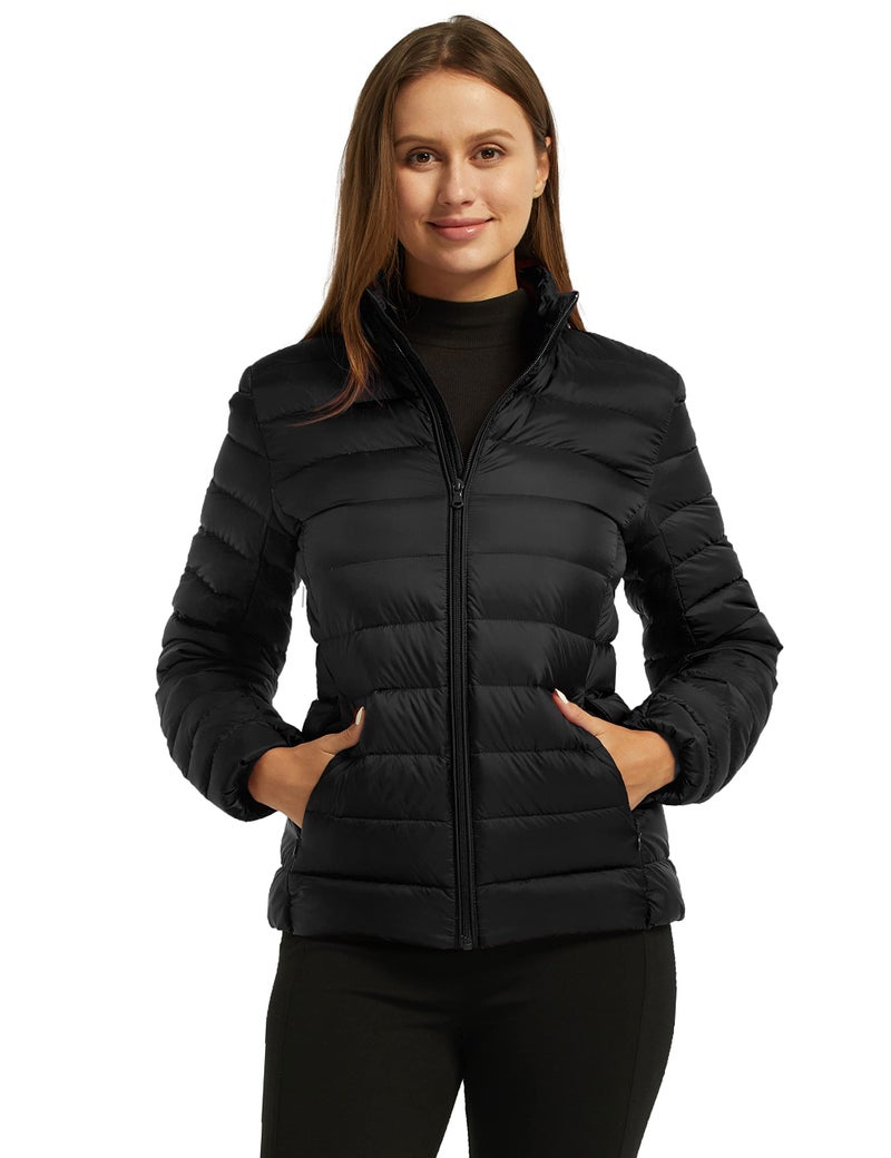 wantdo Womens Packable Down Jacket Lightweight puffy coats (Black, X-Small) - Image 3